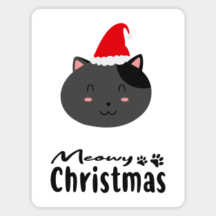 Meowy Christmas Kawaii Cat. Magnet